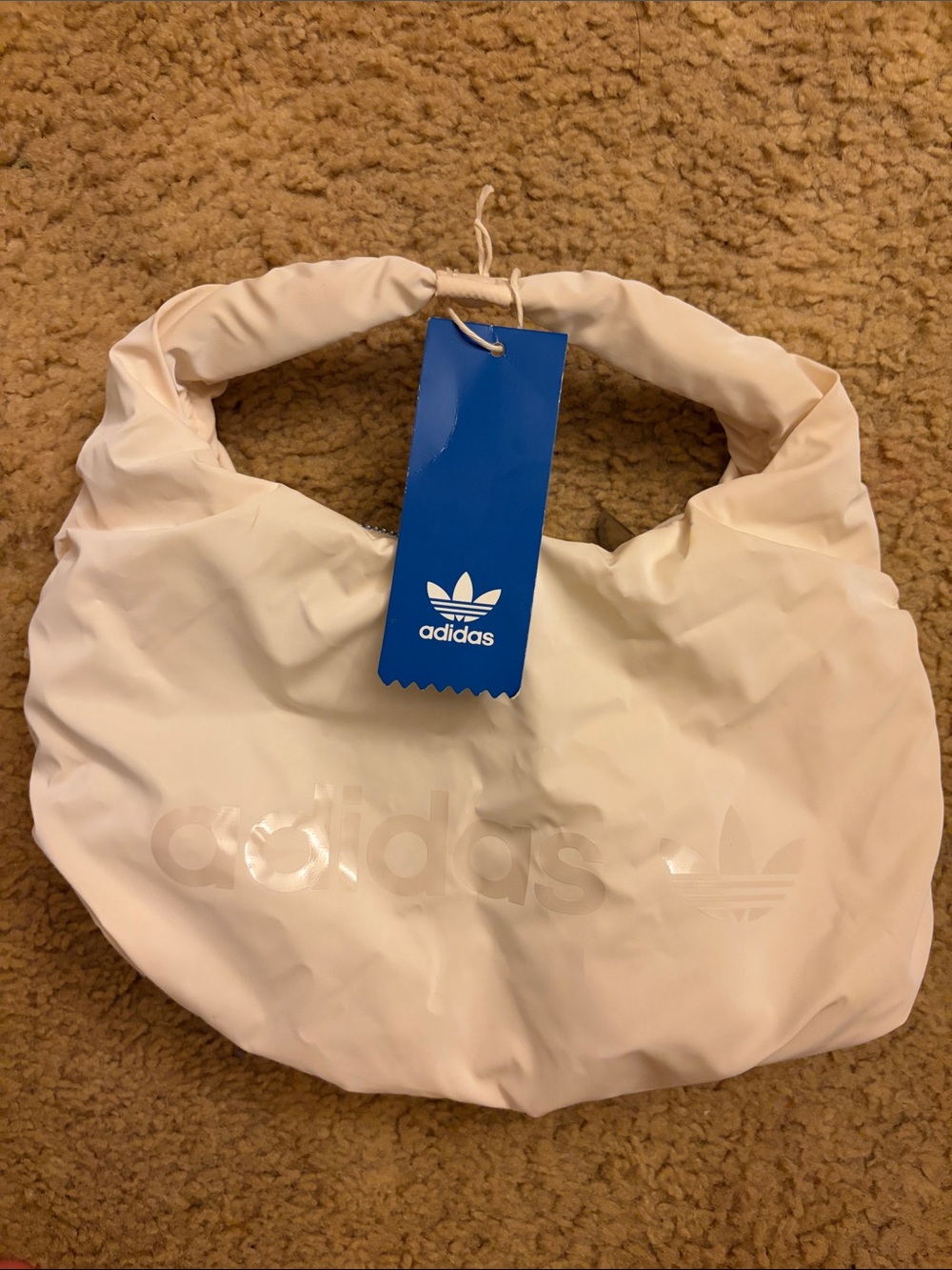 adidas Originals Cream Puffer Handle Shoulder Bag